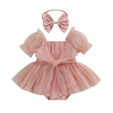 Princess Baby Girl Romper Puff Sleeve Dress
